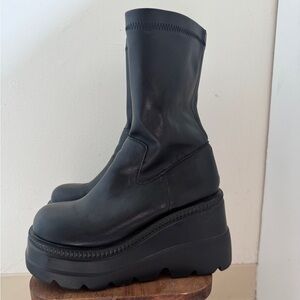 Black Platform Boots in Size US 7